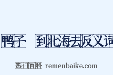鸭子·到北海去反义词是什么意思的图片
